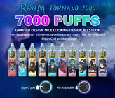 2022 soplos originales de alta calidad populares del   7000 del tornado de RandM con 53 sabores