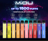 Cigarrillos líquidos electrónicos disponibles de los soplos de Miou Vape de la nicotina del 5% 1500