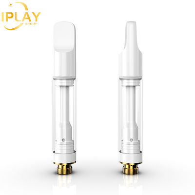 calidad  Wholesale CBD THC D8 Oil Cartridge Flat Round Zirconia Post 0.5ml 1ml Cartridge Fábrica