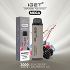 La pluma disponible MEGA 3000 de Iget Vape del nuevo diseño 2022 sopla los e-cigs