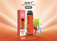 Los vapes MEGA disponibles de IGET 3000 soplos dan fruto e-cigarrillo de los sabores vaporizador de 10 ml