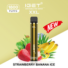 En existencia IGET Vapes IGET XXL 1800 sopla pluma disponible con sabor a fruta de Vape del hielo del plátano de la fresa