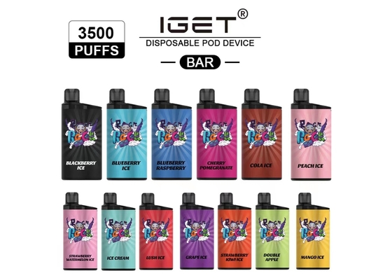 Pluma disponible del vape de la baya de los soplos de la barra 3500 de IGET del helado 20 de la fruta de la Líquido-capacidad mezclada de los sabores 12ml