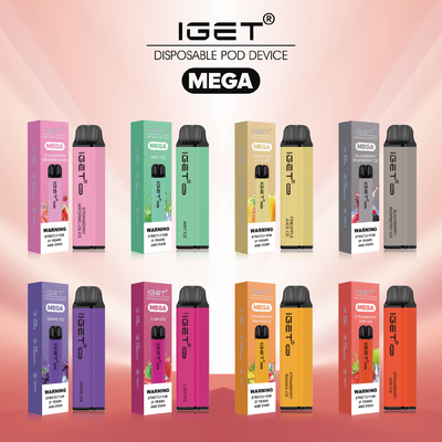 24 plumas disponibles del vape del hielo MEGA de la fruta de Iget de los sabores incluyendo la nicotina para el 5%