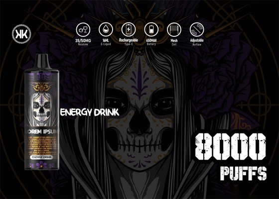 Batería disponible de Max Vape Pen With 850mAh de la energía de los soplos de KK 8000 recargable