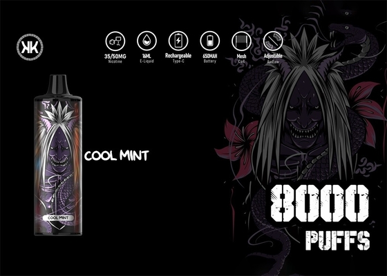 El E-cigarrillo máximo 8000 Vape de la energía recargable disponible de la pluma 17ml de EPOD sopla gusto jugoso de la nicotina del 5%