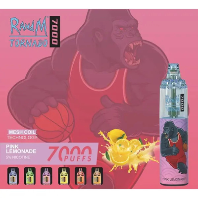 Los SOPLOS del tornado 7000 de la sal RANDM de la nicotina del 5% 30 clases condimentan la pluma disponible de Vape