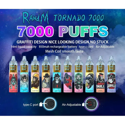 Sal de la nicotina de Vape 0/2/3/el 5% del Cig del control 14ml E de la circulación de aire de Rechargeble de la luz del RGB