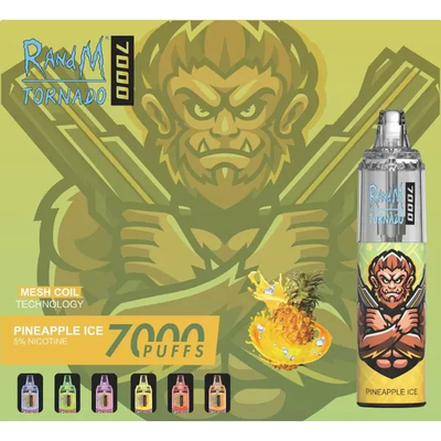 Tornado electrónico disponible 7000 de RandM del cigarrillo de la nicotina recargable del 1%