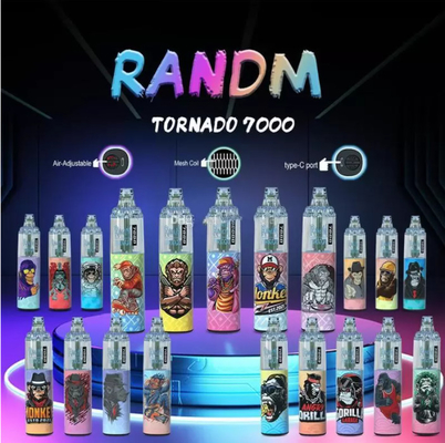 Soplos líquidos del tornado 7000 de 14ML E Vapes RandM con la luz de Mesh Coil And RGB
