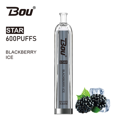 600 batería de Vape BOU Star With 500mah de la nicotina de los soplos 2ml el 2%