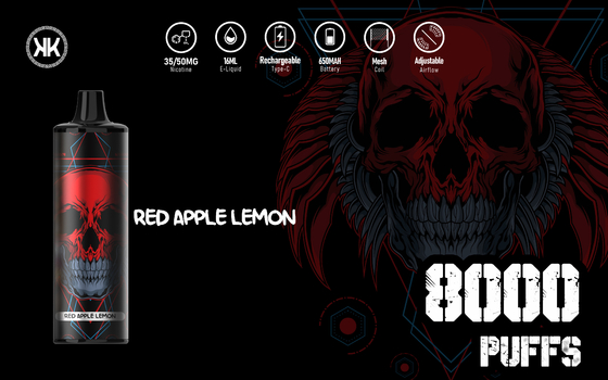 Equipo disponible de Vape de la energía 8000 de KK, energía líquida de Epod de 8000 soplos 16ml máximo