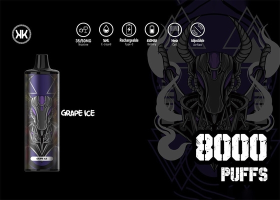 KK Epod Energy 8000 Desechable E Cig 650mah Recargable 16ml Liquid Energy Max