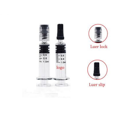 Capacidad material de cristal de las jeringuillas 0.5ml 1ml 2.25ml de la cerradura de Luer de Pyrex