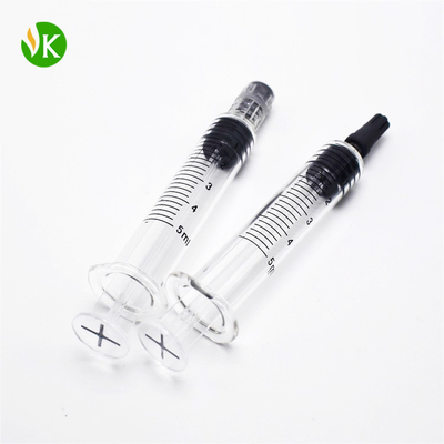 Capacidad material de cristal de las jeringuillas 0.5ml 1ml 2.25ml de la cerradura de Luer de Pyrex