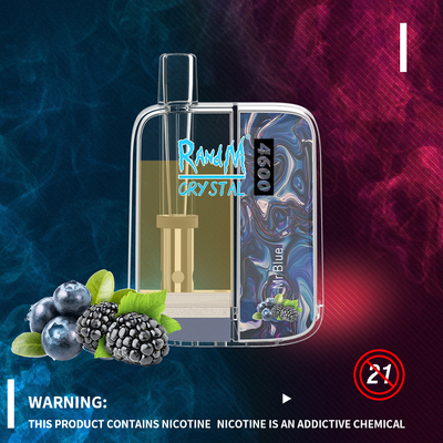 RandM Crystal 4600 Puff Cigarrillos electrónicos desechables 10ml Pod con bobina de malla