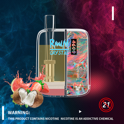 RandM Crystal 4600 Puff Cigarrillos electrónicos desechables 10ml Pod con bobina de malla