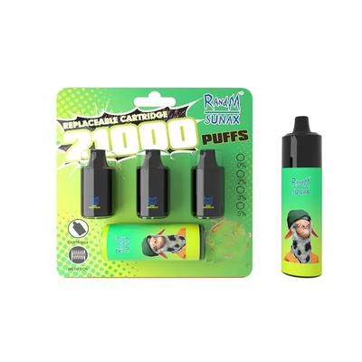 RandM Sunax 21000 sopla las vainas electrónicas disponibles de los cigarrillos 14mlx3