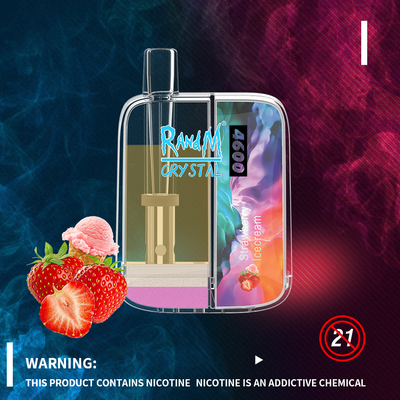 RandM Crystal Chargeable 12 Vape prellenado los sabores Pen Disposable Cigarette 4600 sopla