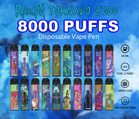 Hielo de la uva del tornado de RANDM sabores electrónicos del cigarrillo 31 del vapor de 16 ml que fuman