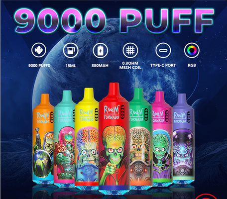 2023   vendedor superior caliente 100% de Vape del tornado de RandM 9000 del   de los nuevos productos