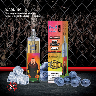 10000 sopla el sistema Vape de la vaina de 20 ml encierra la luz disponible Rechargable de Vape RGB del tornado de RandM