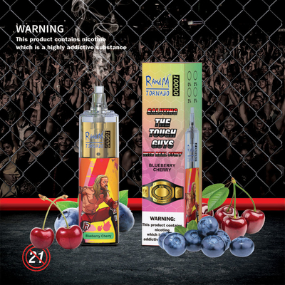 10000 sopla el sistema Vape de la vaina de 20 ml encierra la luz disponible Rechargable de Vape RGB del tornado de RandM
