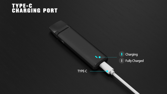 2 ml de cartucho desechable de pluma de vaporizador 2 en 1 dispositivo de vaporizador de dos sabores con cargador tipo C