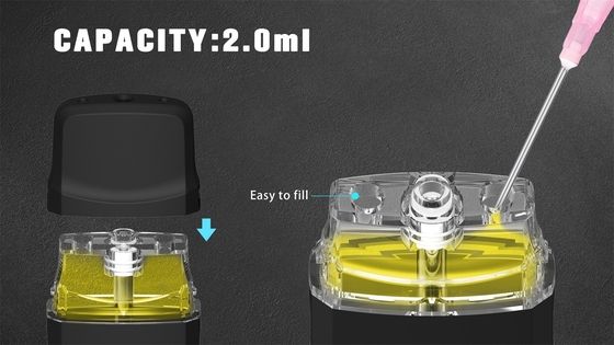 2 vaina disponible recargable de la pluma 280mAh de la resistencia CBD Vape de la abertura 1.4ohm del ml 4*2.0 milímetro