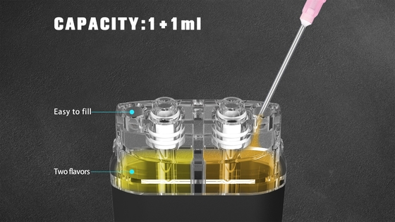 2 ml de cartucho desechable de pluma de vaporizador 2 en 1 dispositivo de vaporizador de dos sabores con cargador tipo C