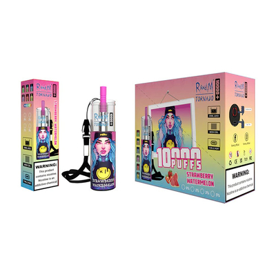 5% de nicotina 20 ml de capacidad líquida zumo de hielo de frutas sabroso 14 sabores Fumo Tornado 10000 bocanadas más vaporizador desechable