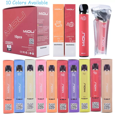Cigarrillos líquidos electrónicos disponibles de los soplos de Miou Vape de la nicotina del 5% 1500