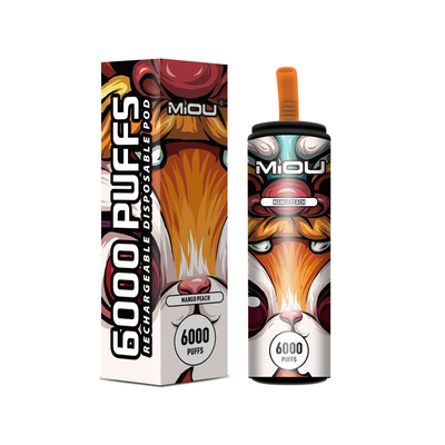 nicotina disponible recargable del soplo el 5% de 650mAh Vape Miou 6000