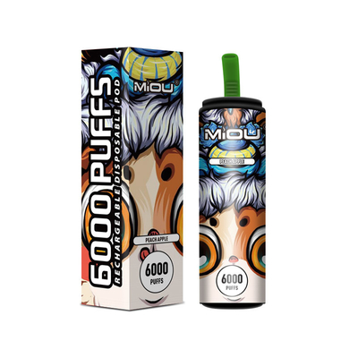 nicotina disponible recargable del soplo el 5% de 650mAh Vape Miou 6000