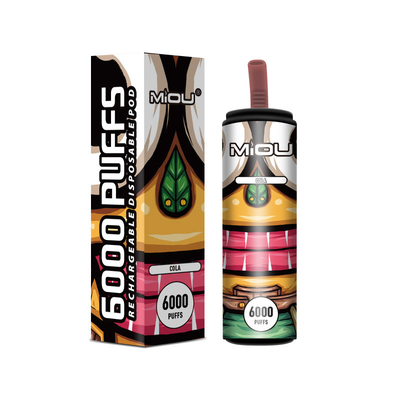 nicotina disponible recargable del soplo el 5% de 650mAh Vape Miou 6000