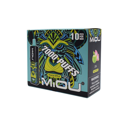 Miou vendedor caliente 7000 sopla E-cig disponible portátil Vape de la nicotina del 5%
