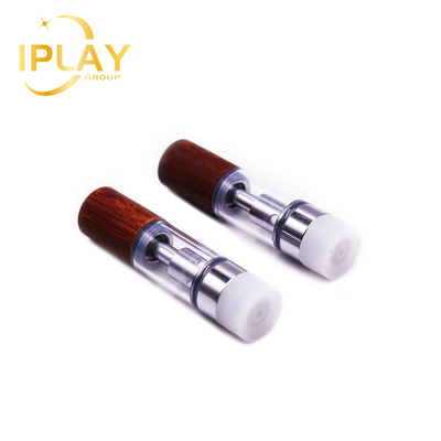 Aceite mezclado con CBD THC soporte personalizado cartuchos de vaporizador desechables en barril de madera