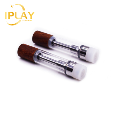 Aceite mezclado con CBD THC soporte personalizado cartuchos de vaporizador desechables en barril de madera