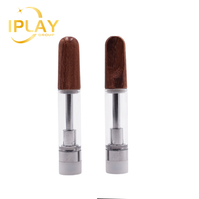 Aceite mezclado con CBD THC soporte personalizado cartuchos de vaporizador desechables en barril de madera