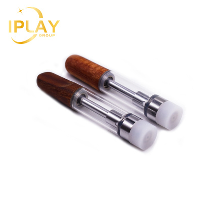 Aceite mezclado con CBD THC soporte personalizado cartuchos de vaporizador desechables en barril de madera