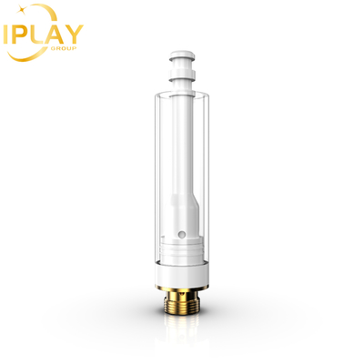 Cartucho de aceite de CBD al por mayor THC D8 Circonia redonda plana con poste de 0,5 ml Cartucho de 1 ml