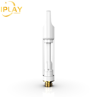 Cartucho de aceite de CBD al por mayor THC D8 Circonia redonda plana con poste de 0,5 ml Cartucho de 1 ml