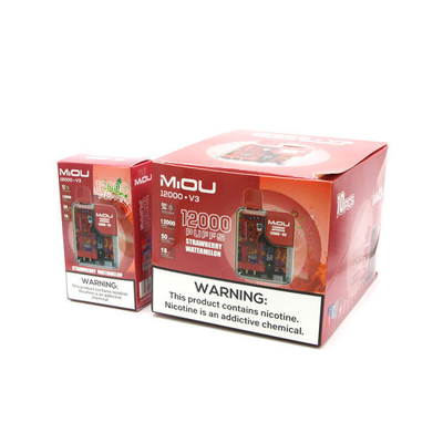 Venta caliente Miou V3 20 sabores Display de vapeo desechable 12000 bolas de nicotina E cigarrillo vapeo