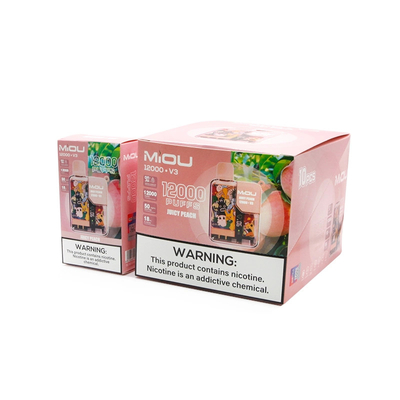 Venta caliente Miou V3 20 sabores Display de vapeo desechable 12000 bolas de nicotina E cigarrillo vapeo