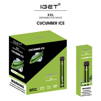 Los sabores populares 7ml Iget disponible Vape 1800 de la fruta soplan pluma del cigarrillo de Iget Xxl E