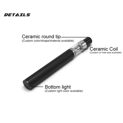 280mah mini pluma vacía disponible de relleno superior del aceite del cbd de la pluma D7 del vape del cbd de la batería 0.3ml