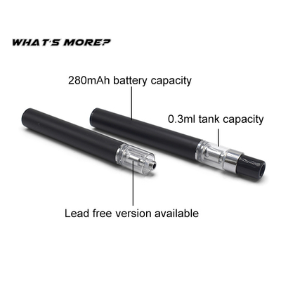 280mah mini pluma vacía disponible de relleno superior del aceite del cbd de la pluma D7 del vape del cbd de la batería 0.3ml