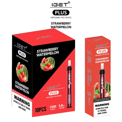 Soplos electrónicos disponibles 4.8ml Iget de la pluma 1200 del cigarrillo de la calidad superior más Vape disponible