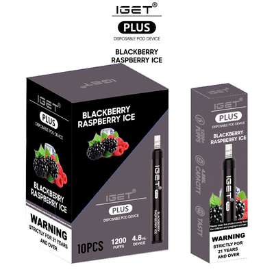 Iget más múltiplo condimenta 1200 soplos que el cigarrillo electrónico vaporiza 4.8ml Vape Pen Disposable