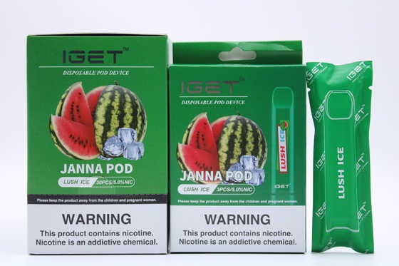 Soplos electrónicos disponibles al por mayor 1.6ml Iget Janna Disposable Vape de la pluma 450 del cigarrillo